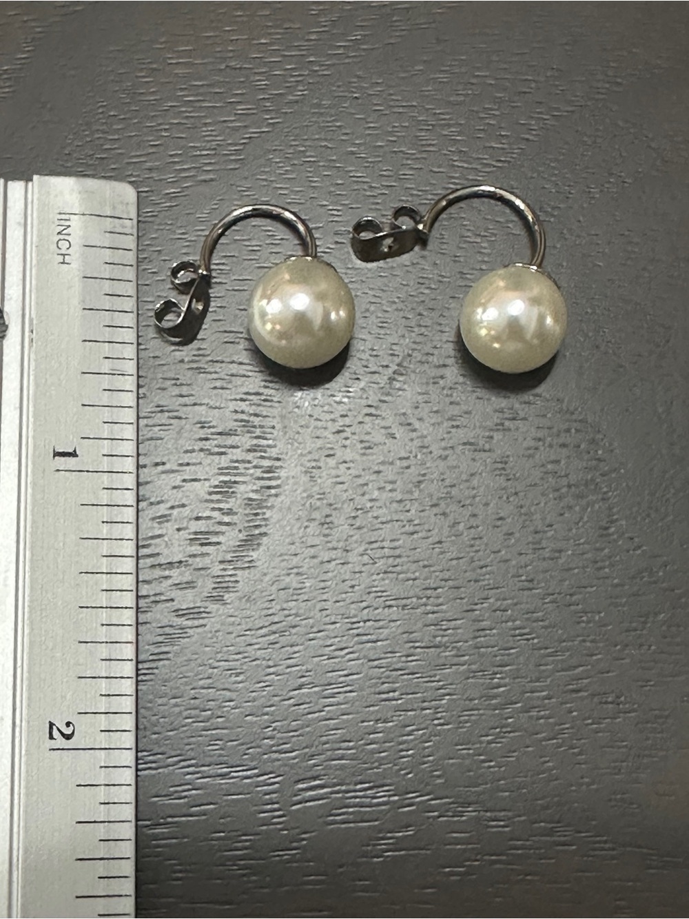 2 pairs - Classic Pearl Earrings - Ivory Pearl with Silver Gold tone Hooks